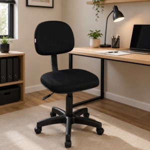 Cadeira Secretaria Pleno Moveis Giratoria Preto