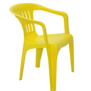 Cadeira Tramontina Atalaia Plastica com Braco Amarelo