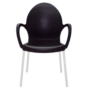 Cadeira Tramontina Grace Com Bracos Polipropileno Preto