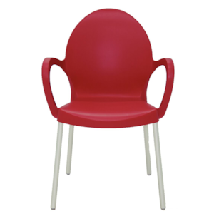 Cadeira Tramontina Grace Com Bracos Polipropileno Vermelho