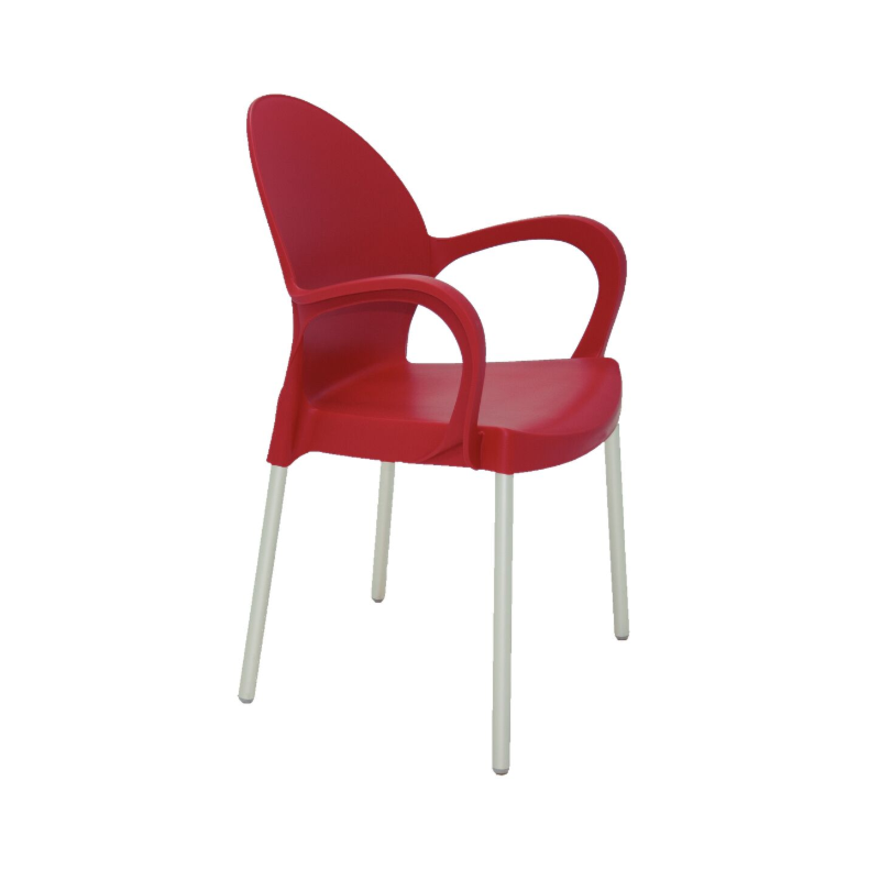 Cadeira Tramontina Grace Com Bracos Polipropileno Vermelho