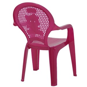 Cadeira Tramontina Plastica com Bracos Infantil Estampada Catty Rosa