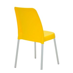 Cadeira Tramontina Vanda Pernas Anodizadas Amarela
