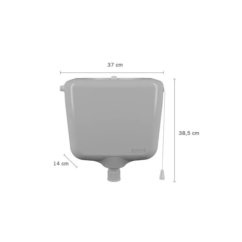 Caixa de Descarga Astra Controlada 9L Cinza