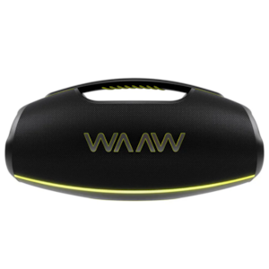 Caixa de Som Bluetooth Waaw Hyperboom 1000 180W RMS com LED, IPX7, Power Bank e Função TWS Preto/Verde