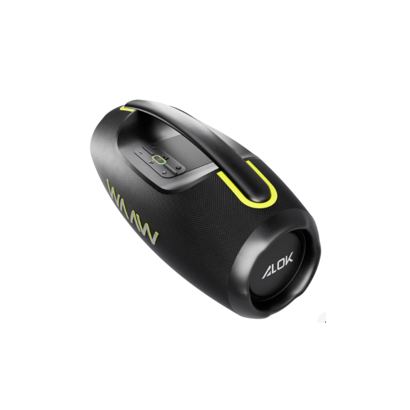 Caixa de Som Bluetooth Waaw Hyperboom 1000 180W RMS com LED, IPX7, Power Bank e Função TWS Preto/Verde