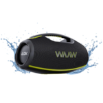 Caixa de Som Bluetooth Waaw Hyperboom 1000 180W RMS com LED, IPX7, Power Bank e Função TWS Preto/Verde