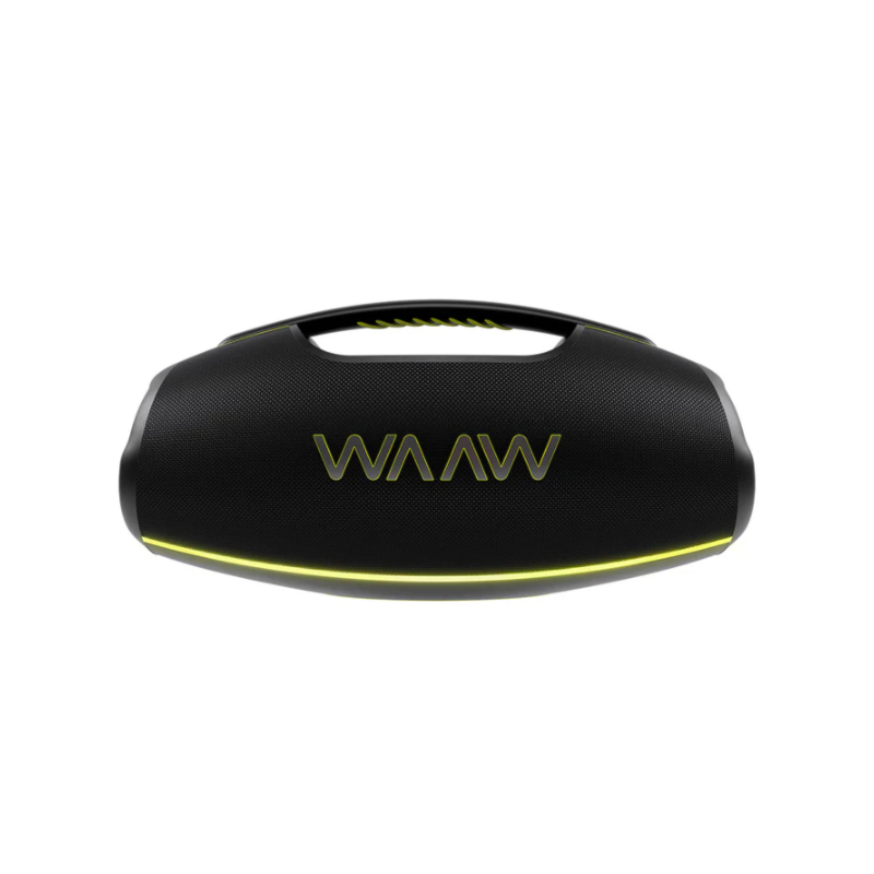 Caixa de Som Bluetooth Waaw Hyperboom 1000 180W RMS com LED, IPX7, Power Bank e Função TWS Preto/Verde