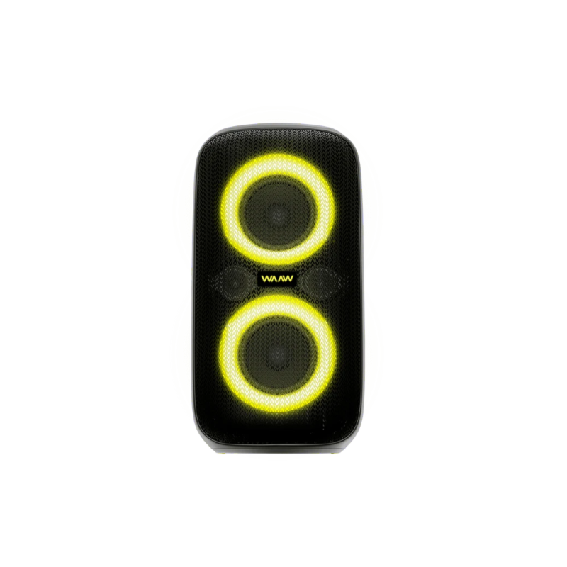Caixa de Som Bluetooth Waaw Sound Box Infinite 100 100W RMS com LED, TWS, Power Bass e IPX4 Preto/Verde-db30f3c0-a503-4f9e-8a95-7aa704e97b4d