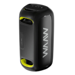 Caixa de Som Bluetooth Waaw Sound Box Infinite 100 100W RMS com LED, TWS, Power Bass e IPX4 Preto/Verde