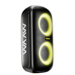 Caixa de Som Bluetooth Waaw Sound Box Infinite 100 100W RMS com LED, TWS, Power Bass e IPX4 Preto/Verde