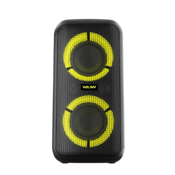 Caixa de Som Bluetooth Waaw Sound Box Infinite 200 160W RMS, LED, TWS, Power Bass, Entradas P10, USB e Bateria de 12h Preto/Verde-fa0cf6c6-ae18-4c91-80f9-1bce0ea57e75