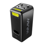 Caixa de Som Bluetooth Waaw Sound Box Infinite 200 160W RMS, LED, TWS, Power Bass, Entradas P10, USB e Bateria de 12h Preto/Verde