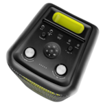 Caixa de Som Bluetooth Waaw Sound Box Infinite 200 160W RMS, LED, TWS, Power Bass, Entradas P10, USB e Bateria de 12h Preto/Verde