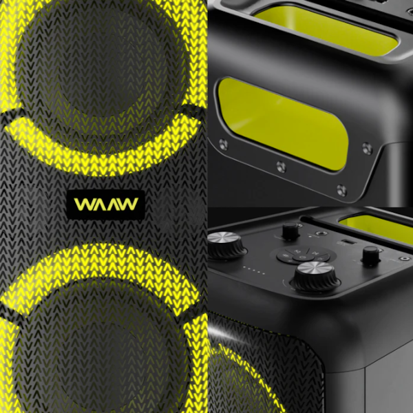 Caixa de Som Bluetooth Waaw Sound Box Infinite 200 160W RMS, LED, TWS, Power Bass, Entradas P10, USB e Bateria de 12h Preto/Verde-9a934404-c208-4be1-9a9a-738f622eb379