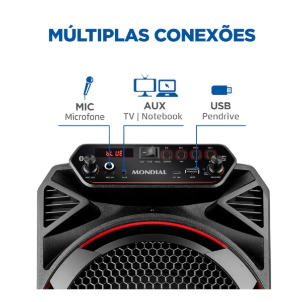 Caixa De Som Mondial Amplificada CM-150 Bivolt-1f8783e1-0209-47ac-b0ff-dc9e22b73d37