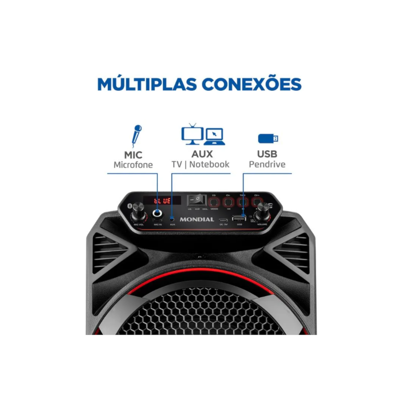 Caixa De Som Mondial Amplificada CM-150 Bivolt-338652eb-3bdb-4cd8-9bc4-d3643445e694