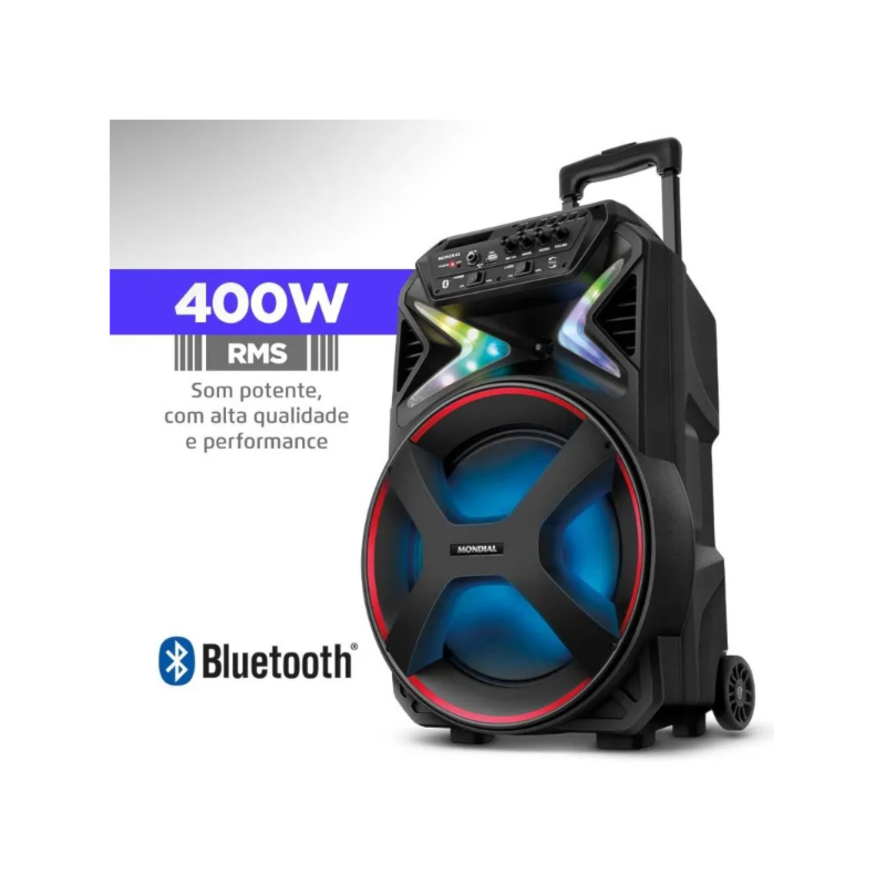 Caixa De Som Mondial Amplificada Connect Ligths CM-400