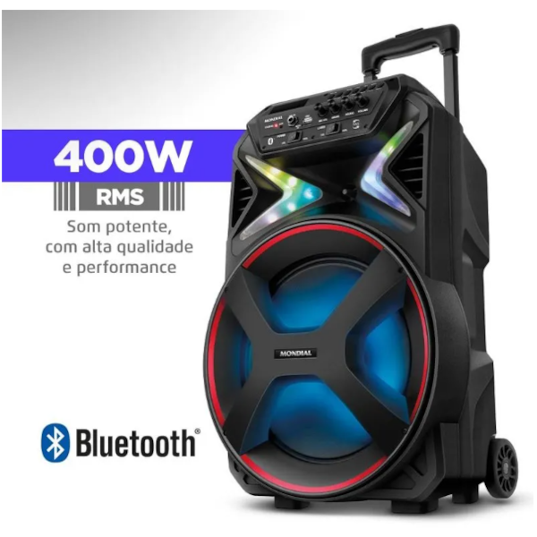 Caixa De Som Mondial Amplificada Connect Ligths CM-400-8cb25b3e-9333-4e89-a77e-03f9303c43ff