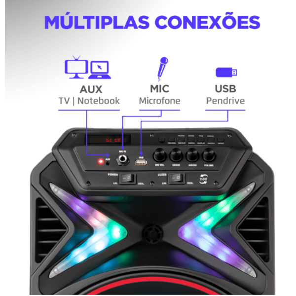 Caixa De Som Mondial Amplificada Connect Ligths CM-400-661bccc9-065f-4d00-acde-b1da30b32963
