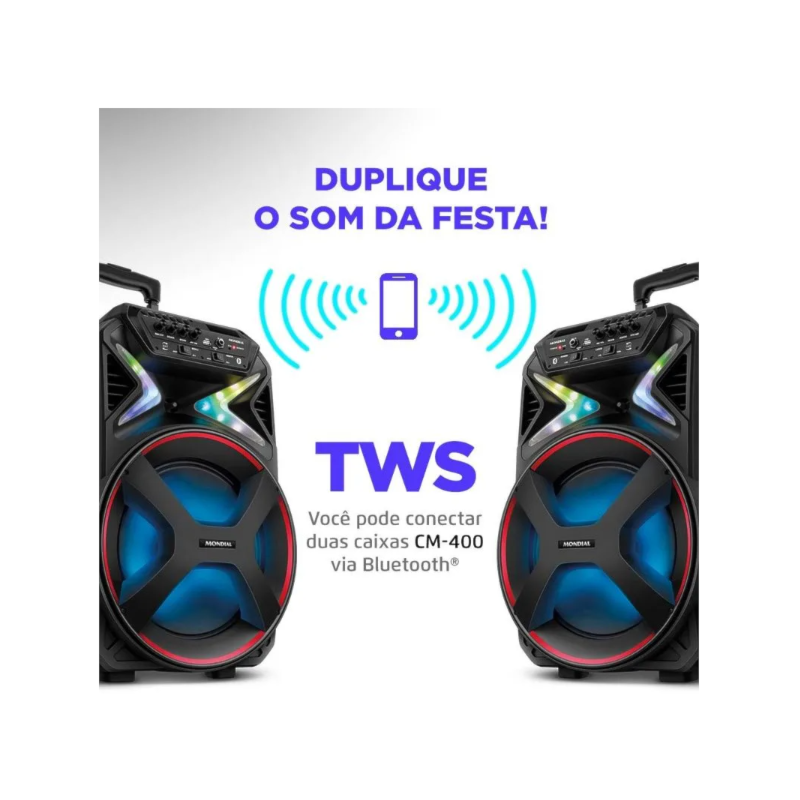 Caixa De Som Mondial Amplificada Connect Ligths CM-400-0913b6b8-59e6-4cd6-b9ba-316b20be1c02
