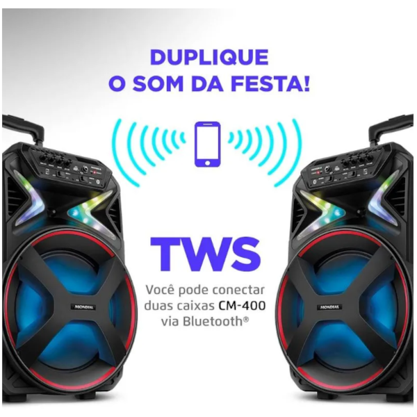 Caixa De Som Mondial Amplificada Connect Ligths CM-400-b3b6cc0d-4246-465c-b8a5-64647930842d
