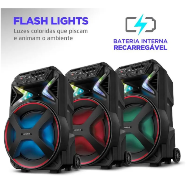 Caixa De Som Mondial Amplificada Connect Ligths CM-400-deec1738-a579-4f79-9bce-a4be198c8fcd