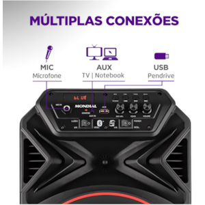 Caixa De Som Mondial Amplificada Connect Partyplus CM-250
