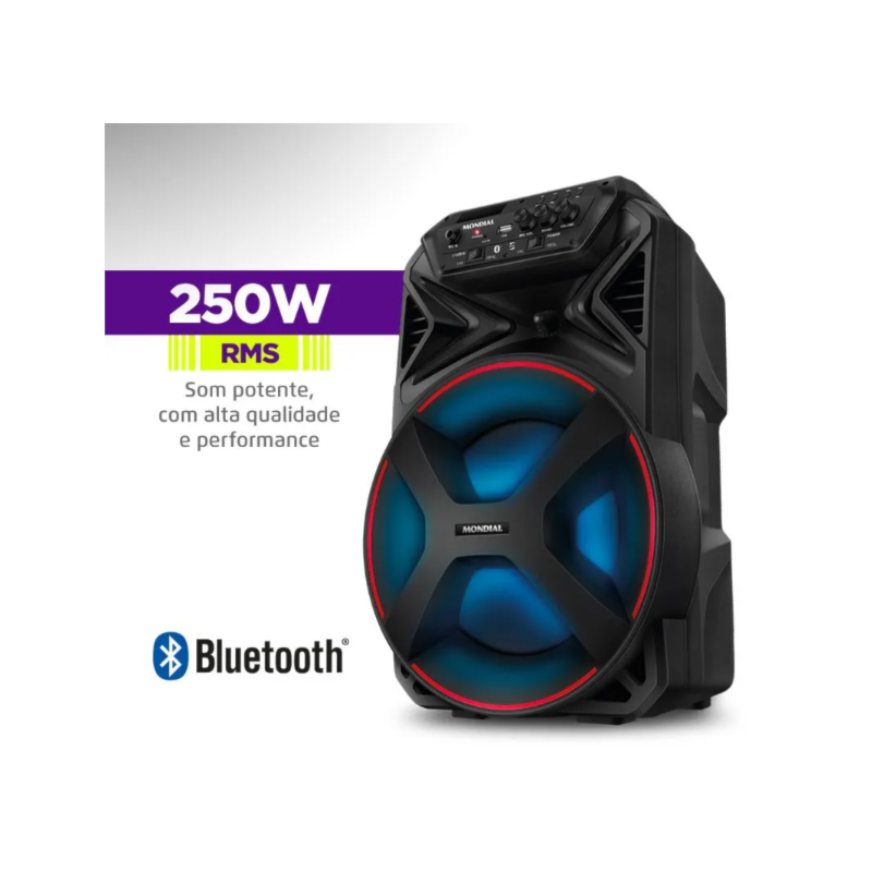 Caixa De Som Mondial Amplificada Connect Partyplus CM-250-69350cd1-fe73-4e94-9445-fe1fba05449b