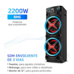Caixa De Som Mondial Torre Bluetooth TM-2200 Bivolt