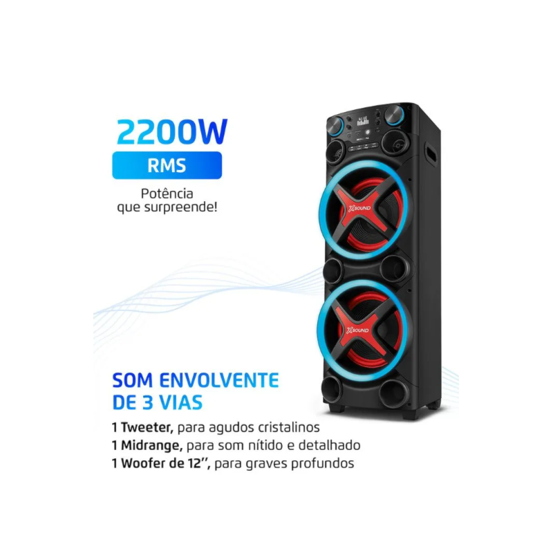 Caixa De Som Mondial Torre Bluetooth TM-2200 Bivolt