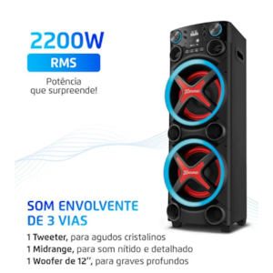Caixa De Som Mondial Torre Bluetooth TM-2200 Bivolt