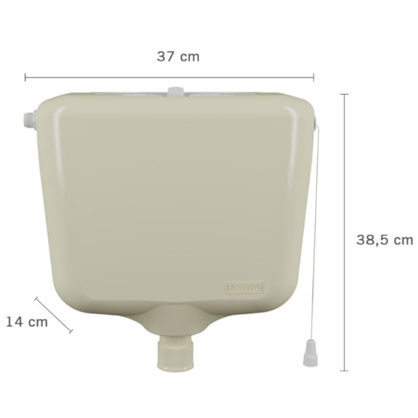 Caixa Descarga Astra Controlada 9L Bege-55c48eeb-3612-45e7-b938-332becabeb3a