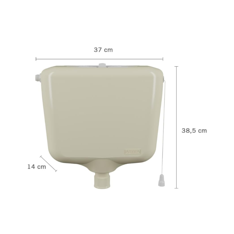 Caixa Descarga Astra Controlada 9L Bege