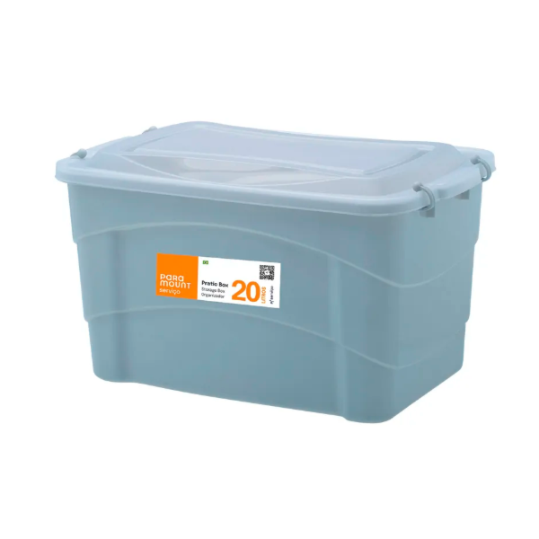 Caixa Organizadora Paramount Pratic Box 20L 41X29X25CM Grey-e98b08cf-78f3-4cff-b65d-55663d8ae35c