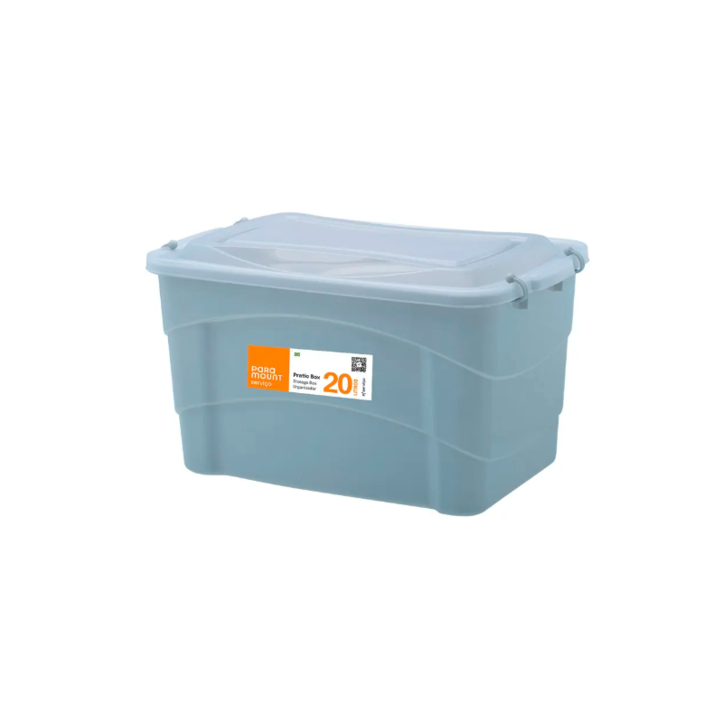 Caixa Organizadora Paramount Pratic Box 20L 41X29X25CM Grey