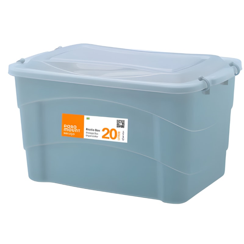 Caixa Organizadora Paramount Pratic Box 20L 41X29X25CM Grey-f56a0f78-c936-48c4-83e7-4a52e2e78999