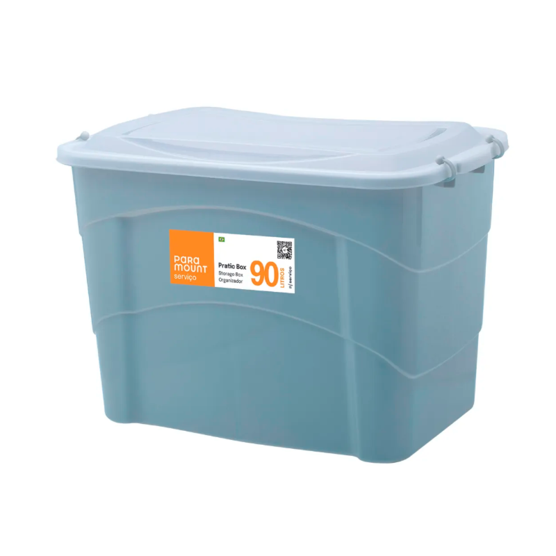 Caixa Organizadora Paramount Pratic Box 90L 66X44X45CM Grey