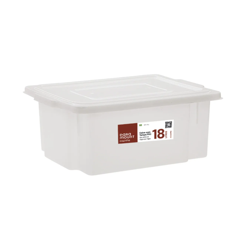 Caixa Paramount Organizadora de Alimento 18L com Tampa Pro-0535dfff-24a1-4a06-b53b-f3d7f202eb00