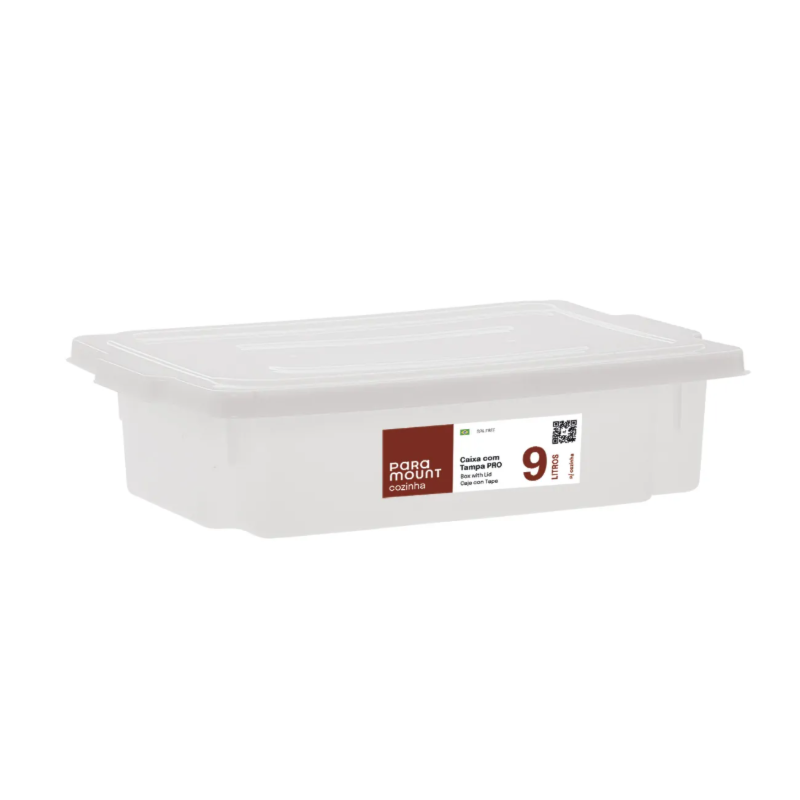Caixa Paramount Organizadora de Alimento 9L com Tampa Pro-faaf0fd4-0d1c-4398-b7ee-1e2b54d62f82