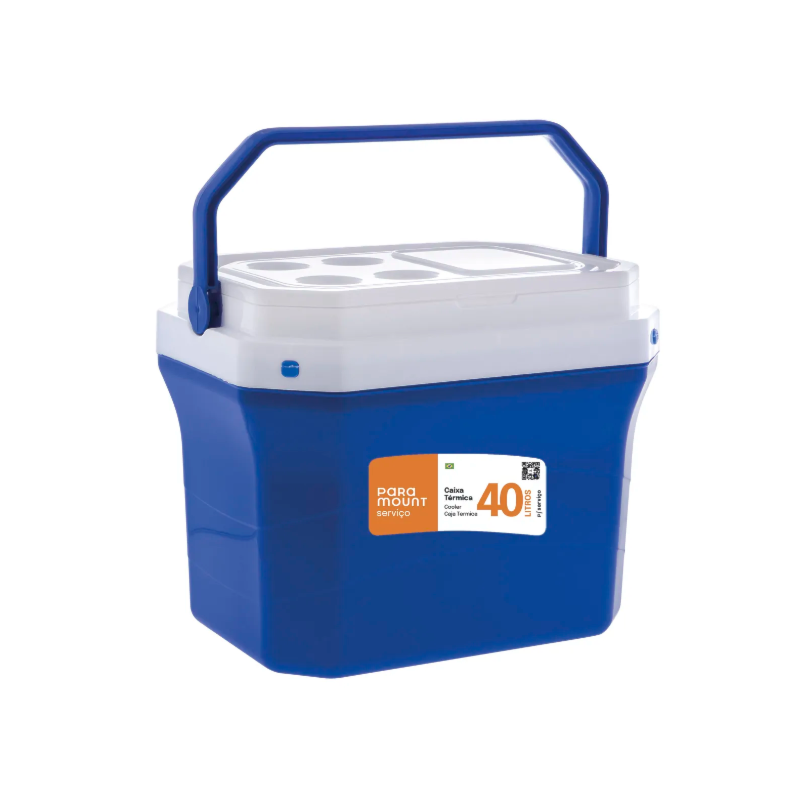 Caixa Térmica Paramount 40 Litros Azul para Bebidas e Alimentos