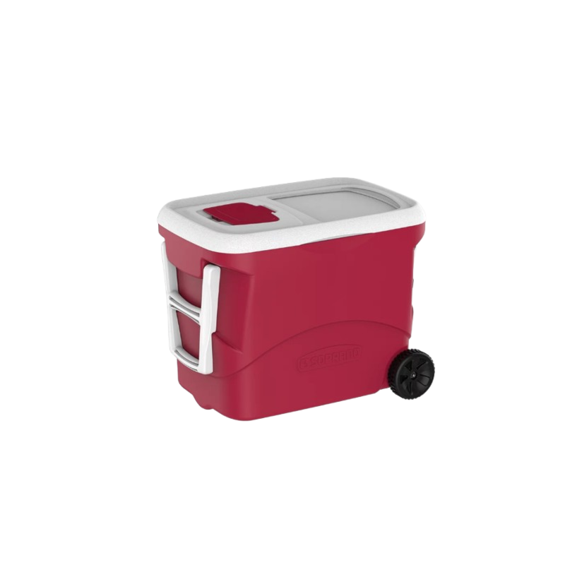 Caixa Termica Soprano Tropical Plus 50L com Rodas Vermelha