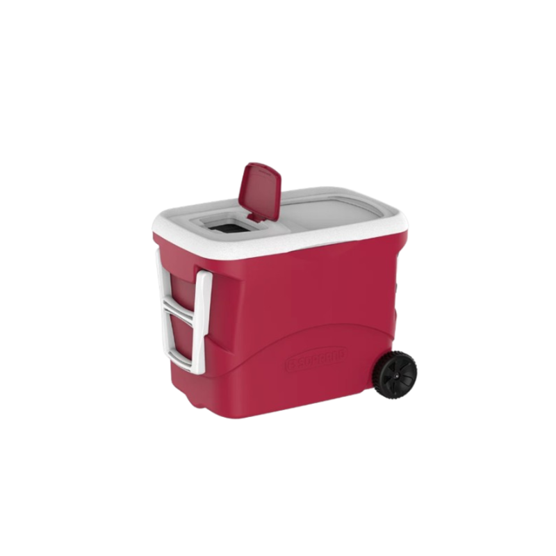 Caixa Termica Soprano Tropical Plus 50L com Rodas Vermelha