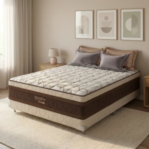 Cama Box Marjom Beneleve Casal 0,54x1,88x1,38