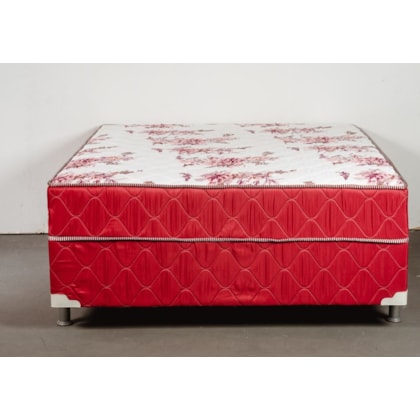 Cama Box Marjom Iara Mola Bonnel Euro Top Casal 0,60x1,88x1,38