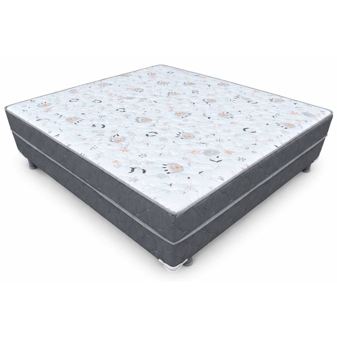 Cama Box Marjom Iara Mola Bonnel Euro Top Casal 0,60x1,88x1,38