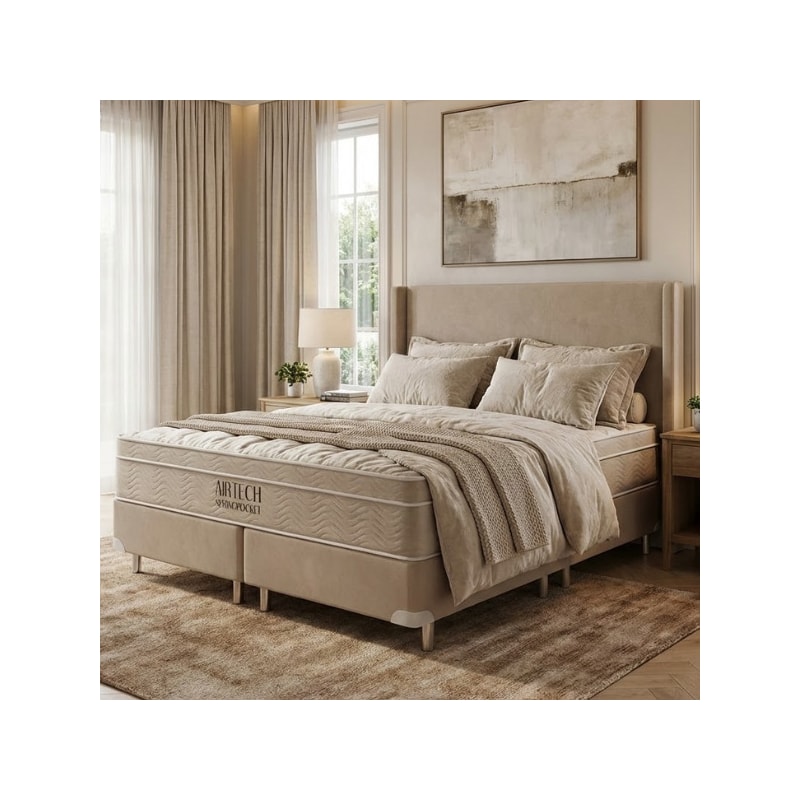 Cama Box Ortobom Airtch SpringPocket Queen 030X198X158 Mola Ensacada
