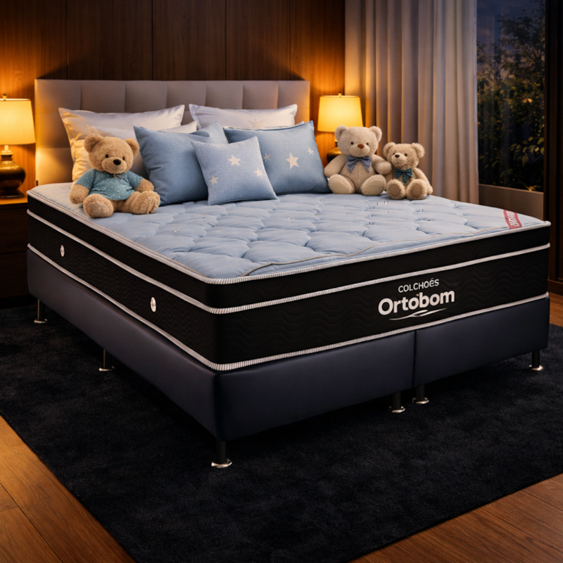 Cama Box Ortobom Elegant SuperPocket King 193X203X028 Molas Ensacadas-eae3f560-5012-4a34-981c-73567cc13fb1