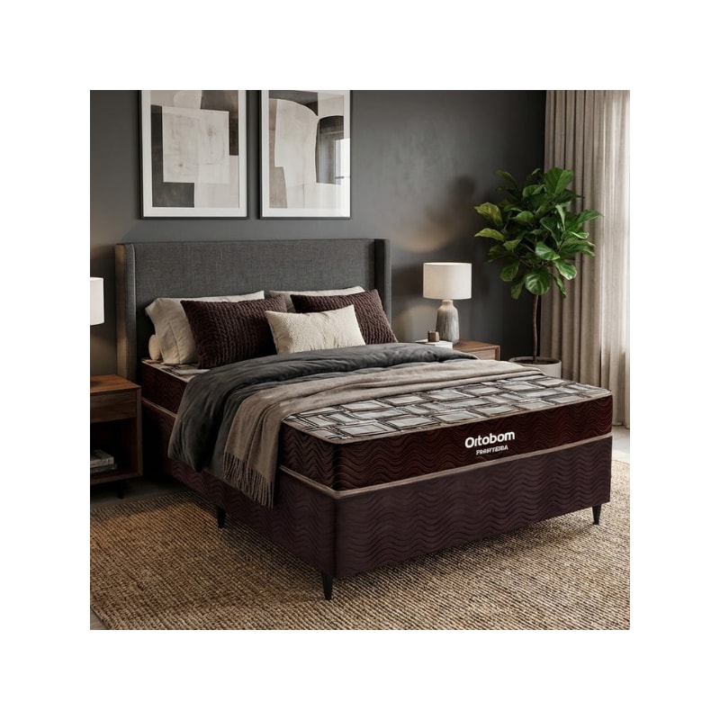 Cama Box Ortobom Fronteira Queen 017X198X158 Mola Ensacada