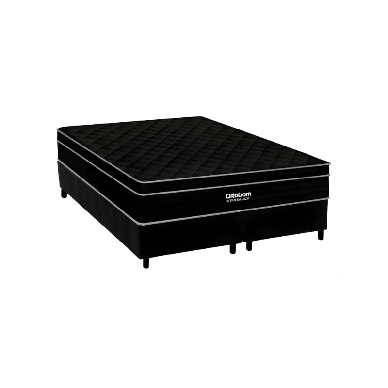 Cama Box Ortobom Star Black King D45 038X198X158 Mola Ensacada